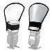 Produktbild Wecellent 2in1 Blitz Diffusor Reflektor Weiß&Silber Folie 20x18cm für Aufsteckblitz