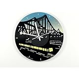 Uhr Wanduhr Berliner S-Bahnbrücke Vinyluhr Schallplattenuhr