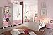 Produktbild Jugendzimmer, Kinderzimmer, Komplett-Set, Jugendmöbel, Kleiderschrank, Bett mit Maßen, Nachtschrank, Kinderzimmer, Kindermöbel, 3-teilig, Mädchen