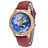 IG Invictus Damen Mode Casual Lederstrap Analog Quarz Runde Uhr T347 N Quarzuhr Kaffee Quarz Uhr