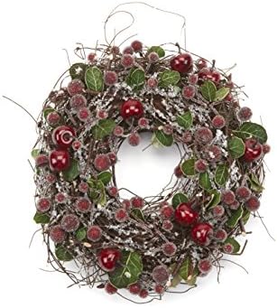 Heaven Sends Christmas Decor - Frosted Leaf &amp; Berry Wreath