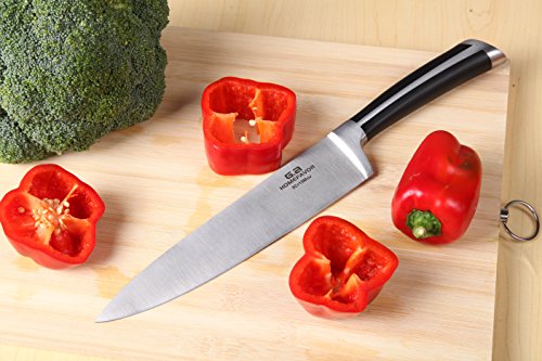 GA Homefavor 20 cm Kochmesser Allzweckmesser Küchenmesser mit Präzisions-Schneidekante, Ergonomischem Griff in Geschenkverpackung - 3