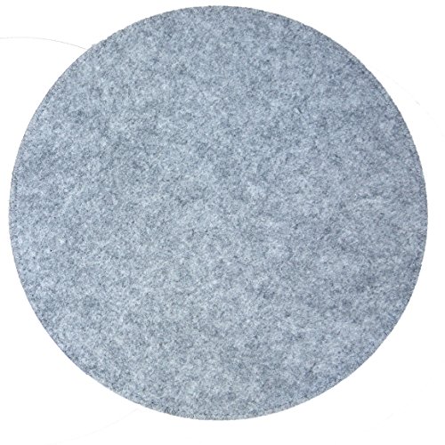 Bada Bing 4er Set Filz Tischset ø 35 cm rund hellgrau anthrazit Platzmatte Untersetzer - 3