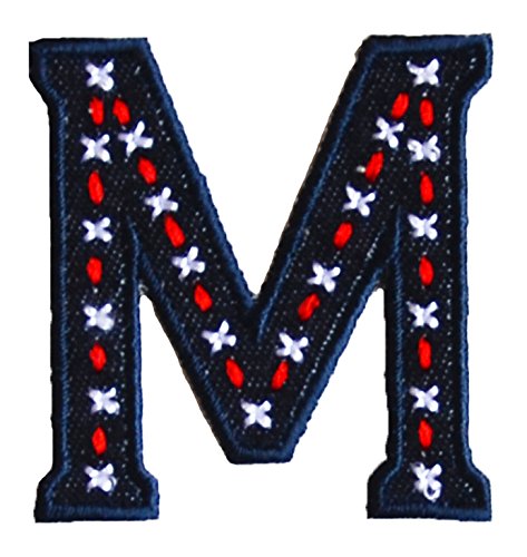M 9cm ABC denim blau Dekoration Geschenk Stoff Patch Namen zum Aufbügeln auf Kappe Hut Jacke Schal Halstuch Decke Rucksack Tasche Turnsack Fahne Wimpel Türschild Kissen Hemd Jeans Rock Hosen Kleider für personalisierte Geschenke mit Verein Stadt Kinder Baby Geburtstag Taufe Geburt Namen Sport Fussball Hobby Geschenk Mit Name Geschenk Für Kunden Geschenk Gemischt Geburtstag Geburtsgeschenk Flicken Dekorieren Bürogeschenk Bügelbar Baumwolle Baby Applikationen Annähen Stoff Applikationen Näh