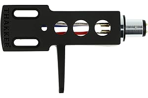 THAKKER HS-10 - Portatestina in alluminio - Nero | Connessione a baionetta SME | Cavi portatestina inclusi | Aluminium Headshell