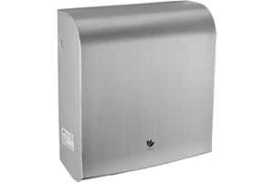 Dryflow EcoWave Hand Dryer Brushed Satin Stainless Steel Commercial Thin Blade Style Technology