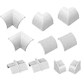 D-Line Quarter Round Cable Trunking Clip-Over Accessory Multipack | Join Multiple Lengths of 22x22mm Quarter Round Cable Cover | 10 Piece Electrical Trunking Accessory Multipack - White