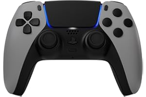 LuxController® PS5 Custom Grey Design wireless Controller mit 4 programmierbaren Paddles für PS5 Konsole+PC