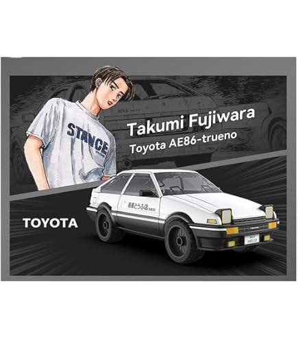 Maquette Aoshima Initial D – Takumi Fujiwara AE86 Trueno, échelle 1/24, Phares Rétractables, Kanagawa Spec