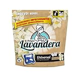Ropa blanca y color La Antigua Lavandera Detergente Universal en Cápsulas, 48 lavados - 2 Paquetes de 1270 gr - Total: 2540 gr