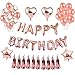 Produktbild Weimi Geburtstag Dekorationen Rose Gold für Mädchen Selbst Aufblähen Folie HAPPY BIRTHDAY Banner Stern Herz Folie Ballon Konfetti Latex Ballons mit Klaren String für 1. 2. 3. 9. 13. 18. 20. 30. 40. Girls Women Party Supplies