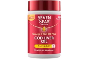 Seven Seas Cod Liver Oil One-A-Day Omega-3 Fish Oil and Vitamin D, 60 Capsules, 2 Months Supply