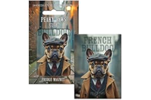 THE ORIGINAL METAL SIGN Fridge Magnet (65 x 90 mm) - Peaky Paws Club - French Bulldog
