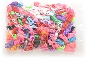 keepingup 15 Pairs Different High Heel Shoes Boots for Barbie Doll Dresses Clothes