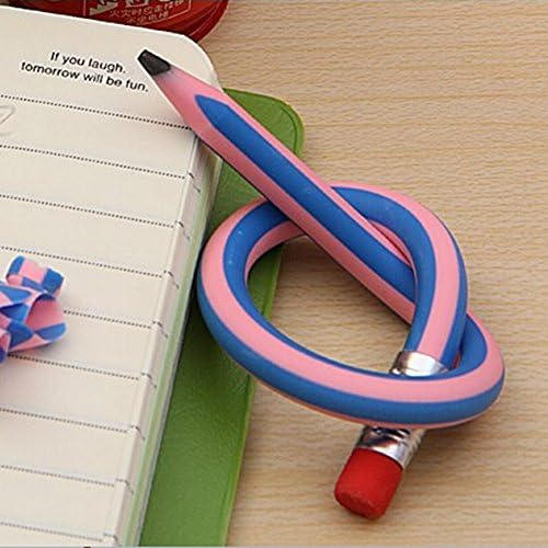 frimateland (TM) Pack of 12 Pieces Lindo Guay Novelty Flexible Bendable Soft Pencil With Eraser Office School Supplies Gift for Children Students