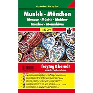 Múnich, plano callejero de bolsillo plastificado. City Pocket. Escala 1:10.000. Freytag & Berndt. (City Pocket + The Big Five)