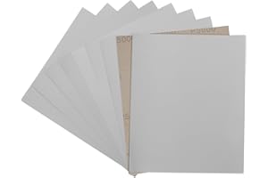 STEBRUAM Carta Abrasiva 5 Pezzi,230x280mm Vetrata,Grane 5000 Grinta,Sandpaper Vetro Impermeabile Levigatura a Secco e Umido