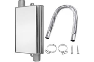 PREJM 24mm Exhaust Pipe Silencer Muffler with Clamp Bracket for Webasto and Eberspacher Car Air Diesel Parking Heaters