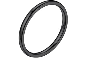 Bestyle Bagues Simples pour Hommes et Femmes 2mm/4mm/6mm/8mm de Large Style Confortable Acier Inoxydable Bague Anneaux Business Quotidienne Punk nom personnalisé Cadeau Souvenir Taille 54-67