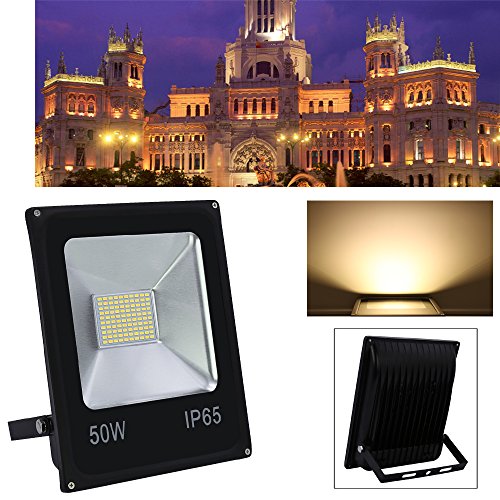 VINGO® 50W Smd LED Fluter Außen Flutlicht Strahler Scheinwerfer IP65 Warmweiß - 4
