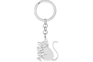 BAMAY Llaveros Acero Inoxidable Lindos Cachorros Razas Perros Pug Corgi Llaveros Labrador Perro Regalos Mascotas para Mujeres Niñas