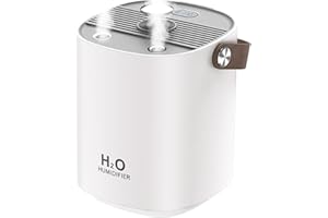 CRIACR Ciracr Luftbefeuchter 1200ml, Air Humidifier mit 2 Düsen und 4 Sprühmodi, Leise Luftbefeuchter mit Warmes Nachtlicht, Automatische Abschaltung, Tragbarer Luftbefeuchter für Haus, Büro, Schlafzimmer
