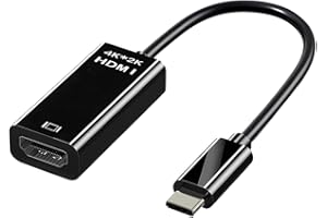 DEWFIGS ㅤ USB C auf HDMI Adapter, 4K30Hz USB C Thunderbolt 3/4 auf HDMI Adapter, HDMI auf USB C Kabel, Geräte unterstützt Video Audio Ausgang für iPhone MacBook Pro Air iPad Pro Pixelbook Surface Go Galaxy XPS