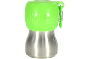 KONG H2O KG95GRN Stainless Steel Water Bottle 270ml, S 1 Count (Pack of 1), Green