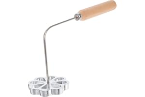 CABILOCK Miniwaffeleisen Rosettenwaffeleisen Waffel Am Stiel Waffeleisen Waffeleisen Am Stiel Traditionelle Teigform Waffeleisen Formen Rosettenwaffeleisen Aluminium