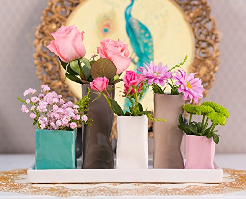 Keramikvasenset Blumenvase Keramikvasen bunt Vase Blumen Pflanzen Keramik Set Deko Dekoration 1 Set - 6