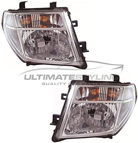Ultimate Styling Electric Adjustment Halogen Headlights/Headlamps Without Load Level Motor Drivers & Passenger Side Internal Colour (Bezel) As Pictured