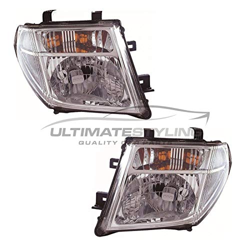 Ultimate Styling Electric Adjustment Halogen Headlights/Headlamps Without Load Level Motor Drivers & Passenger Side Internal Colour (Bezel) As Pictured