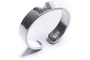 81stgeneration Offener Zehenring aus Sterlingsilber für Damen | Schlichte Zehenringe aus 925er Silber | Verstellbarer Midi-Fingerring | Minimalistischer Fußschmuck | Ringe für den Kleinen Finger