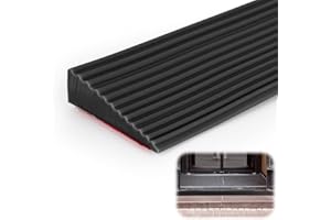 EUBSWA Profil przejściowy, 1,6 x 5,5 x 100 cm, profil przejściowy, samoprzylepny, gumowy, antypoślizgowy, do wózków inwalidzkich, wózków dziecięcych, skuterów