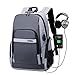 Produktbild Neuleben Business Rucksack Schulrucksack Laptoprucksack mit USB-LADEPORT TSA-SCHLOSS BRUSTGURT Wasserdicht Anti-Diebstahl Damen Herren für Schule Arbeit Reise (Grau)