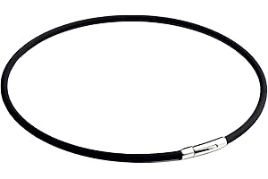 Lola & Gala Catena di Cuoio per Collana Uomo e Donna | Vera Pelle Liscia | Chiusura in Acciaio Inossidabile Easy Click | Cordoncino Nero da 3 mm per Pendenti | Varie Misure…