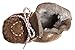 Brubaker Baby Sheepskin Moccasins Love Heart Embroidery - Fur Lined - Brown UK Size 5 (12 to 18 months)