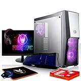 Komponentenliste: Superschnelle 4.1GHz Hex-Core Intel Core i5 9400F + 240GB Solid State Drive + 1TB Festplatte + 16GB 3000MHz DDR4 RAM / Speicher + AMD Radeon RX 560 2GB + ASUS Prime H310M-K Hauptplatine + Cooler Master MasterBox MB500 RGB Computergehäuse + Windows 10-Testversion vorinstalliert