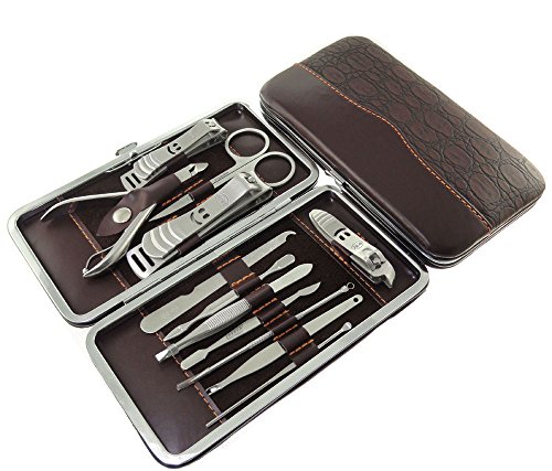 KingOfHearts – 12-teilig Nagelpflege Persönliche Maniküre & Pediküre Set, Reisen & Grooming Kit Tools - 4