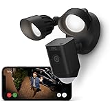 Ring Flutlichtkamera Plus Kabel (Floodlight Cam Wired Plus) | Überwachungskamera aussen mit WLAN, HD-Video, LED-Flutlicht, Na