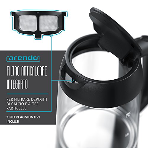 Cucina A Gas Beko Black Kettle Mesh Spout Anti Scale Limescale