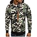 Produktbild Sannysis Herren Slim Fit Hoodie Herbst Winter Tarnung Sweatshirt Hoodie Sweatjacke Pullover Camouflage Kapuzenpullover