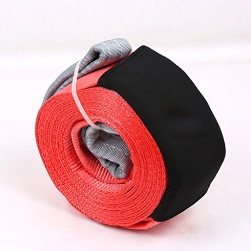 SYAODU Towing Ropes Heavy-duty elastic tow rope, cross-country rescue tow rope 15 ton 9 meters trailer polyester belt tow rope is suitable for off-road vehicles, SUVs, cars dragged when used for help