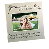 What Little Girls Are Made Of ... New Baby Photo Frame, gift