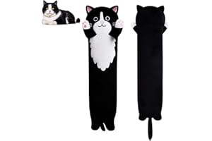 MUFEIRUO Long Cat Plush Black Long Cat Body Toys, 110cm Cute Long Cat Stuffed Animals Cat Plushie, Soft Long Plush Black Cat Doll Kawaii Stuffed Cat Plush Toys for Kids Birthday Christmas
