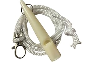 THE DOG LADY (TDL) Dog Whistle with Lanyard - Used for Recall and Dog Training - Long Distance - Good Frequency for Most Breeds of Dog - Standard Pitched - Consistent - Food Grade Plastic (White)