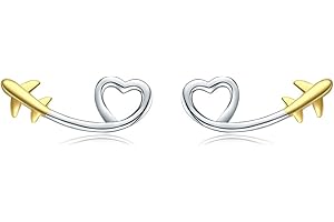 NEWL Kolczyki sztyfty ze srebra wysokiej próby 925 w kształcie serca długie kolczyki biżuteria prezenty dla dziewczyn koreańskie kolczyki, Srebro szterlingowe, Cyrkonia