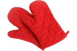 NIDEEN 1 Pair Oven Baking Gloves, Red
