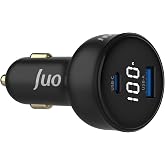 Juo 100W Led Ekranlı Type-C + USB-A Ara&ccedil; Şarj Aleti iPhone & Android & Notebook Ara&ccedil; i&ccedil;i Şarj Cihazı