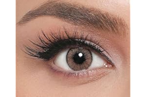 FAMELENSES ICONIC farbige Kontaktlinsen HAZEL – stark deckende Monatslinsen für 3 Monate in Dunkelbraun, besonders natürliches Ergebnis für alle Augen - 1 Paar…